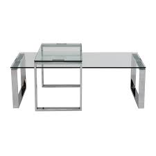 35h x 105w x 61d cm materials: Katrine Clear Coffee Table Set Of 2 El Dorado Furniture