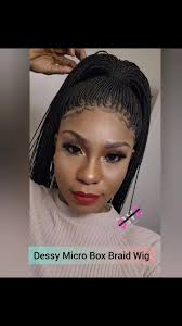 Dessy Micro box braid in Full lace.Click the link in our bio to order 😊  #braidedwig #microboxbraids #microbraid #boxbraidwig #braids  #braidedwiginstall