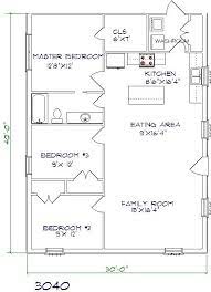 It has three floors 100 sq yards house plan. One Bedroom 30x40 Barndominium Floor Plans Novocom Top