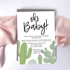 This boho cactus baby shower is a party like no other, and we will be the first to comment on its cuteness! Cactus Baby Shower Invitation Printable Invitations Girl Etsy Baby Shower Brunch Baby Shower Invitations Baby Boy Shower