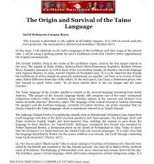 The Origin And Survival Of The Taino Language In 2020 How To Speak Spanish New Words The Originals