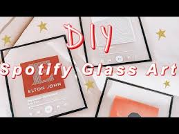 Diy Spotify Glass Art No Cricut Needed Glass Art Diy Glass Making Glass