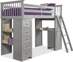 The alfred twin loft bed with desk keeps to its side of the room, opening up more space for hanging out. Flynn Loft Bed With Desk And Chest American Signature Furniture