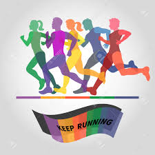 Running marathon logo jogging emblems label and fitness training athlete symbol sprint motivation badge success work isolated vector illustration. Running People Colorful Vector Illustration Group Of Runners Marathon Logo Royalty Free Cliparts Vectors And Stock Illustration Image 57974393