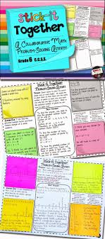 Collaborative Problem Solving Activity For Grade 6 Common Core Math Problem Solving Math Writing Middle School Math