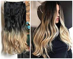 Natural brazilian remy human hair wigs wavy curly short wig kinky curly wave wig. Devalook Hair Extensions Haarverlangerung 20 Inches 25 Inches 20 Natural Black To Sandy Blonde Stuck 1 Amazon De Beauty