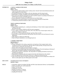 cashier supervisor resume samples