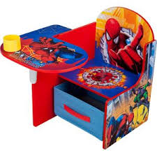 Marvel Spider Man Chair Desk With Storage Bin By Delta Children Walmart Com Toddler Desk And Chair Desk Chair Spiderman Room