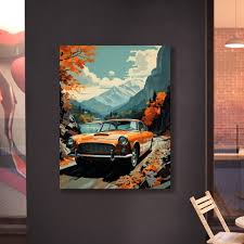 Tablou Canvas - Vintage Car Drive – The Print Studio