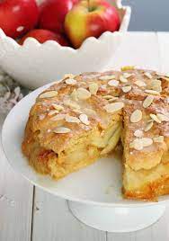 Eggless German Apple Cake Recipe Recipe German Apple Cake Apple And Almond Cake Almond Cakes