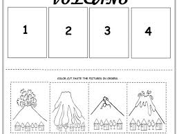 Volcano Sequencing Worksheet For Kids In 2020 Worksheets For Kids Sequencing Worksheets Volcano