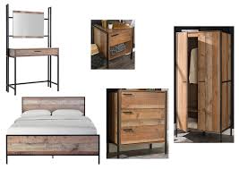 Hoxton Urban Rustic Bedroom Furniture Metal Frames Bedside Drawers Wardrobe Ebay Fashion bed group metal bed frames.
