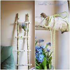 Smillas Wohngefuhl Diy Holzleiter Aus Birkenzweigen Birkenzweige Diy Fruhling Holzleiter