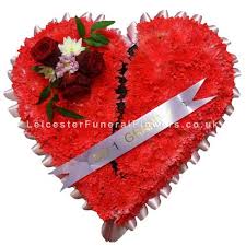 Heart shaped share a memory or remembrance flat card with special memorial imprinting on the front in our elegant script which reads memories are treasures of the heart. Broken Heart Funeral Tribute Funeral Flowers Leicester