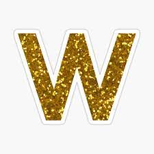 Letter W Glitter Stickers Glitter Stickers Glitter Letters Letter W