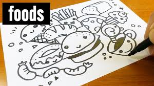 If the words are easy to guess, you can make it harder by limiting the time to draw or to guess. How To Draw Cute Kawaii Doodle Foods Doodle Youtube