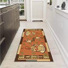 This runner rug features a stylish coffee cup design that is sure to look great in your home. Ottomanson Sara S Kitchen Coffee Cups Runner Rug Walmart Com Walmart Com