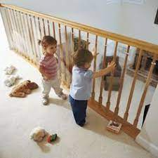 Use Plexiglas Or A Banister Shield To Prevent A Child From Climbing Up A Railing Or The Decorative Slats Of Stairs This Baby Proofing Child Safety Baby Gates