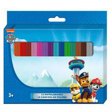 Paw Patrol Felt Tip Pens Pack Of 18 Paw Patrol Paw Patrol Party Cool Paper Crafts