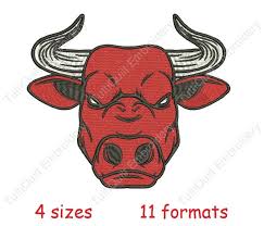 Chicago Bull Patch Embroidery Design Red Bull Head Logo Patch Etsy In 2020 Embroidery Designs Embroidery Patterns Machine Embroidery Patterns