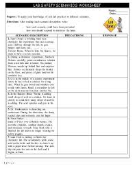Safety Scenarios Worksheet Handout Teacherlingo Lab Safety Worksheets Word Problem Worksheets