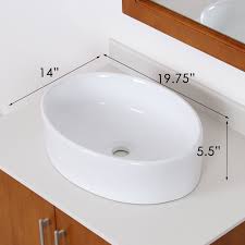 the counter oval bathroom sink
