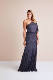Lacivert Tek Omuz Payetli Uzun Abiye Elbise En Sik Buyuk Beden Abiye Modellerini Oleg Cassini Koleksiyonunda Kesfedin Plussize Elbise The Dress Resmi Elbise