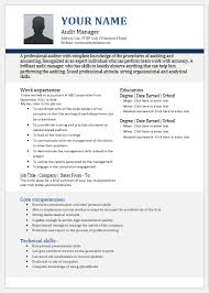 Check spelling or type a new query. Audit Manager Resume Templates For Ms Word Word Excel Templates