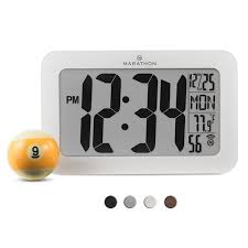 A wide variety of large digital clock with seconds options are available to you, such as 25 mm thick plate, 15 mm thick plate.you can also choose from quartz, digital and. Marathon White Rectangle Digital Wall Clock Cl030033wh Rona