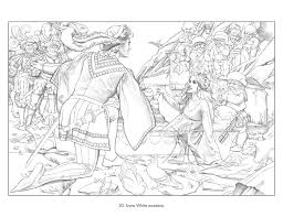 Snow white queen coloring pages. Charles Santore Snow White Coloring Book