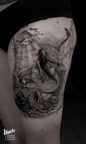 Black And White Mermaid Sleeve Tattoo Pin By Vampirequeenana On Tattoos In 2020 Mermaid Tattoo Designs Mermaid Tattoo Mermaid Sleeve Tattoos