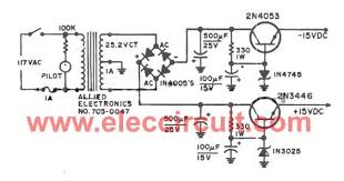 Dual 15v Power Supply Schematic With Pcb 15v 15v 1a Eleccircuit Power Supply Circuit Power Supply Power
