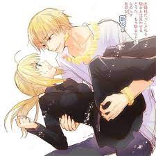 fatezero fatestaynight gilsaber saber gilgamesh animecouples arthurpendragon archer fateseries excalibur typemoon fatestayni イラスト アニメ 作画 fgo イラスト