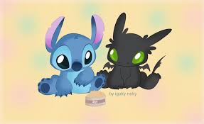 Stitch Chimuelo By Iguky Neky Toothless And Stitch Stitch And Angel Disney Drawings