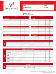 Nasm Opt Template Workout Template Personal Training Programs