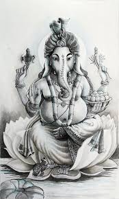 Artistic Ganpati Photo Black And White Ganesha Hindu God Black And White Portrait Painting By Arun Sivaprasad Lord Ganesha Paintings Ganesha Hindu Ganesha Art