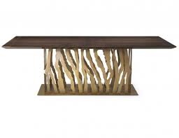 Nella Vetrina B 52 Roberto Cavalli Home Modern Luxury Italian Dining Table In Wenge Oak Italian Dining Table Stylish Dining Room Furniture Dining Table