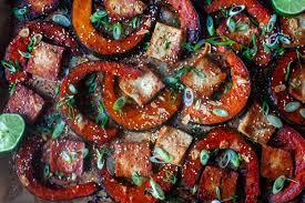 Roasted Squash And Tofu With Ginger In 2020 Roasted Squash Smitten Kitchen Crispy Tofu