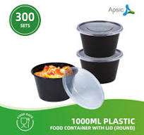 1000ml Plastic Food Container with Lid (Round) – Reusable Take-Out  Container for Meals & Salads | Pioka Wholesale