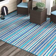 See additional images more photos this eclectic rug provides a pleasing backdrop for a variety of room styles. Highland Dunes Ellenton Striped Cobalt Teal Indoor Outdoor Area Rug Reviews Wayfair