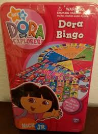 For the article about the series, see dora the explorer. Nickelodeon Dora The Explorer Bingo Game In Tin Nick Jr Ages 4 Cardinal For Sale Online Ebay