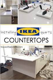 A solid oak countertop could typically run you as much as $200 per square foot, but ikea delivers this affordable option where you can get an entire slab of it for that price! Installing Ikea Quartz Countertops Frosty Carrina House Of Hepworths