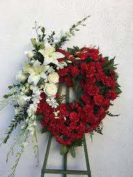 Available in five sizes nottingham delivery or collection national courier service available tel: Open Heart With The Greens Large And Baby Carnations Cluster With White Casablanca Lilies White Roses Funeral Flower Arrangements Funeral Floral Casket Flowers