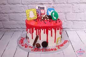 Social Media Themed Cake A1508 Themed Cakes Cool Birthday Cakes Cake