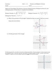 There are a couple of methods of deriving the equation of a parabola, in this lesson we explore the distance formula. Distance Formula Worksheet With Answers Worksheet List