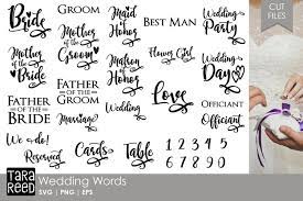 Download Wedding Words Bridal Svg And Cut Files For Crafters 158928 Cut Files Design Bundles