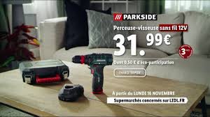 Lidl Perceuse Visseuse Sans Fil 12v Parkside Lundi 16 Novembre Pub 30s Youtube