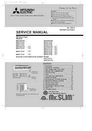 Repair or relocation should not be done by the customer. Mitsubishi Electric Msh12tn Service Manual Manualzz