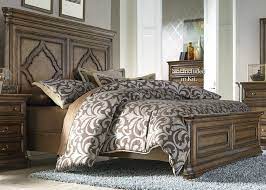 Amelia Antique Toffee King Panel Bed Liberty Furniture Discount Bedroom Furniture Bedroom Sets