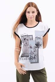 Bayan Tisort Baskili Sirt Siyah Beyaz T Shirt Bayan Moda Etnik 2018 Indirim Kaliplari Modavigo Fashion Dugun Rahat Kap Mod Moda Siyah Beyaz Siyah